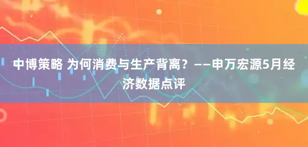 中博策略 为何消费与生产背离？——申万宏源5月经济数据点评