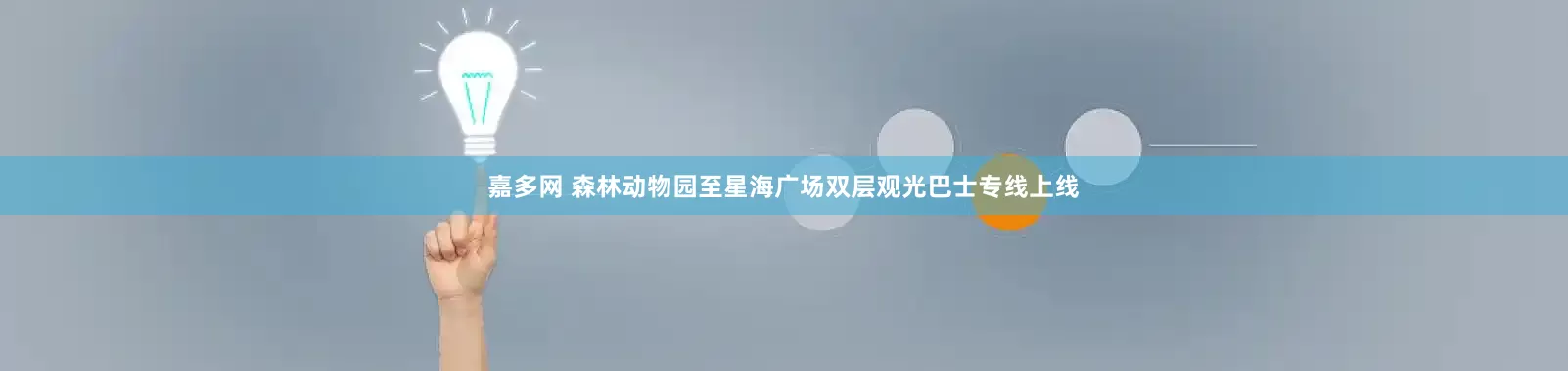 嘉多网 森林动物园至星海广场双层观光巴士专线上线